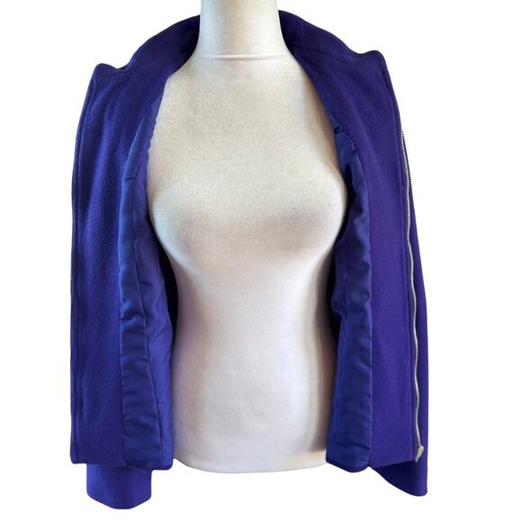 SOLO moda NWOT Wool Cashmere Blend purple Full Zip Jacket Pockets Canada 6 new - Picture 6 of 9